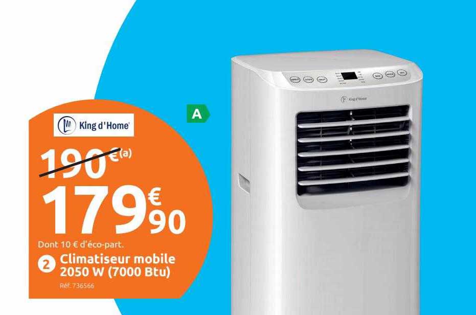 Climatiseur Mobile 2050 W (7000 Btu)