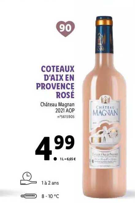 coteaux d'aix en provence rosé château magnan 2021 aop