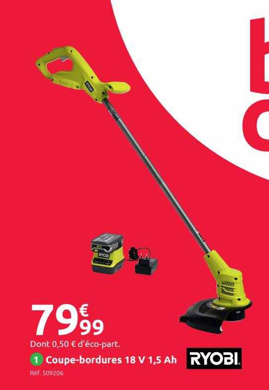 coupe-bordures 18 v 1,5 ah ryobi