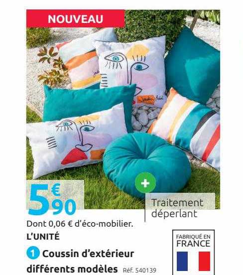coussin d'extérieur différents modèles
