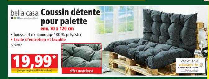 coussin détente pour palette bella casa