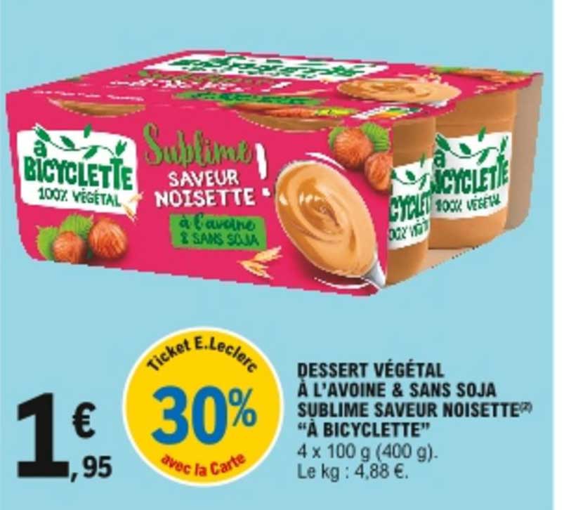 dessert végétal à l'avoine & sans soja sublime saveur noisette "à bicyclette"