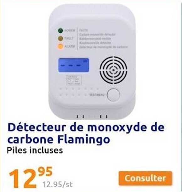détecteur de monoxyde de carbone flamingo