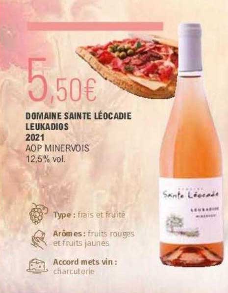 domaine sainte léocadie leukadios aop minervois