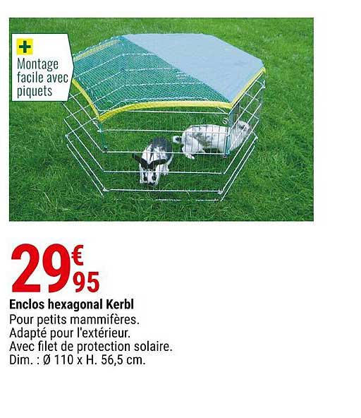 enclos hexagonal kerbl