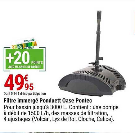 filtre immergé ponduett oase pontec