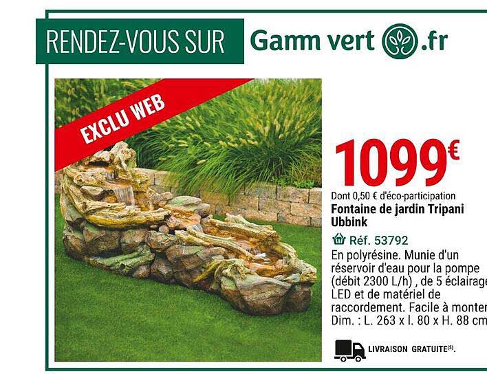 fontaine de jardin tripani ubbink