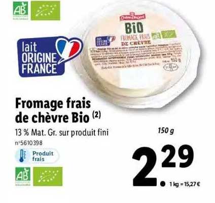 Fromage Frais De Chèvre Bio