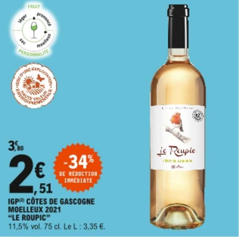 igp côtes de gascogne moelleux 2021 "le roupic"