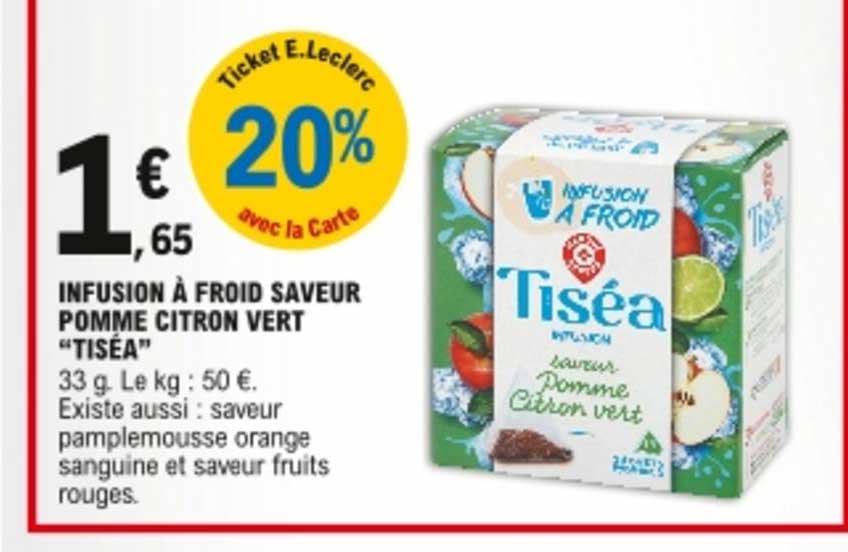 Infusion à Froid Saveur Pomme Citron Vert "tiséa"