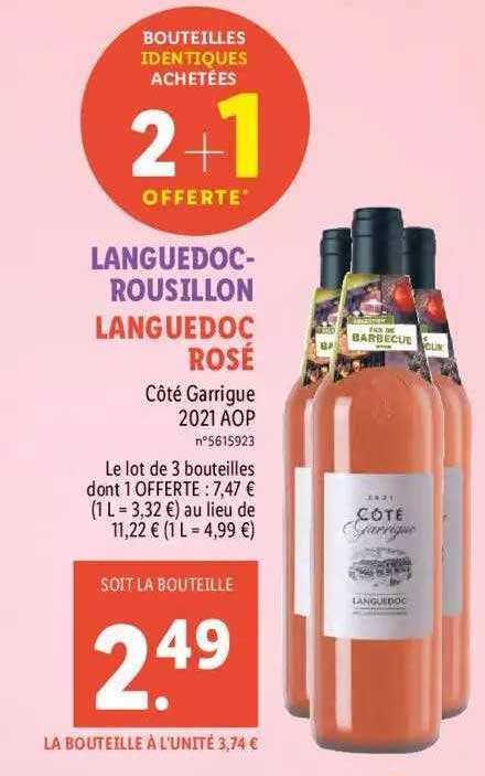 languedoc-rousillon languedoc rosé côté garrigue 2021 aop