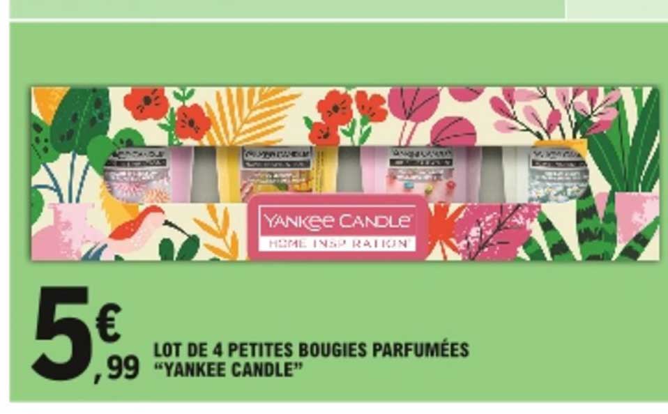 lot de 4 petites bougies parfumées "yankee candle"