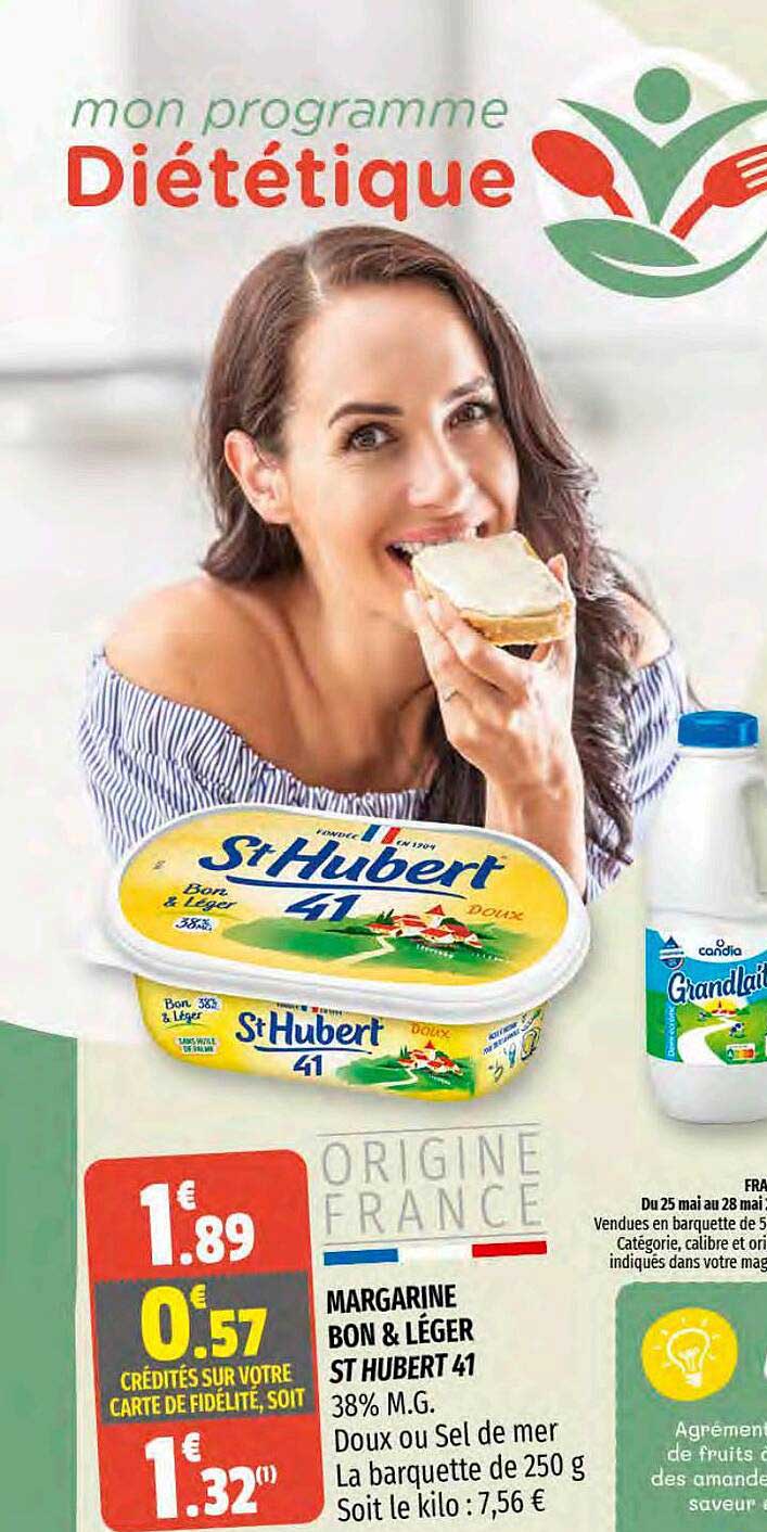 margarine bon & léger st hubert