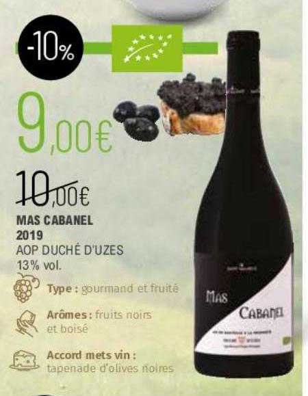 mas cabanel 2019 aop duché d'uses