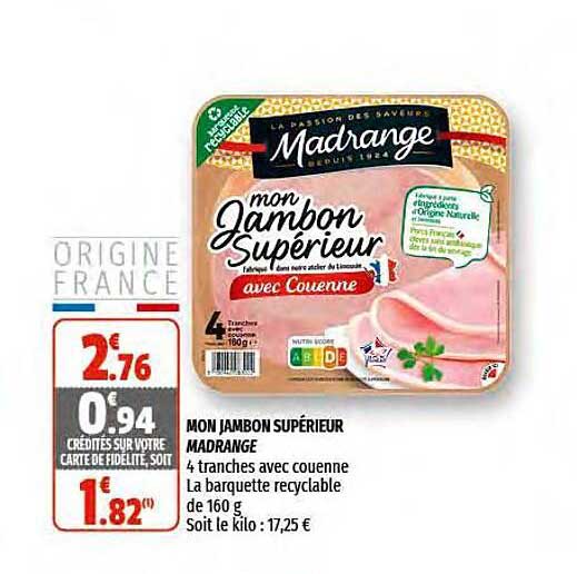 mon jambon supérieur madrange