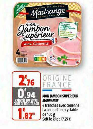 mon jambon supérieur madrange