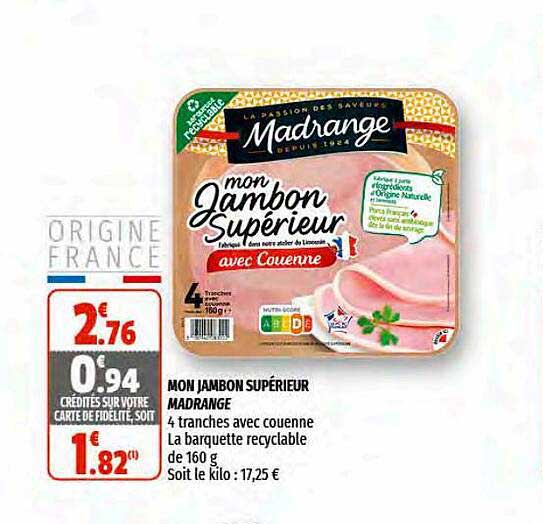 mon jambon supérieur madrange