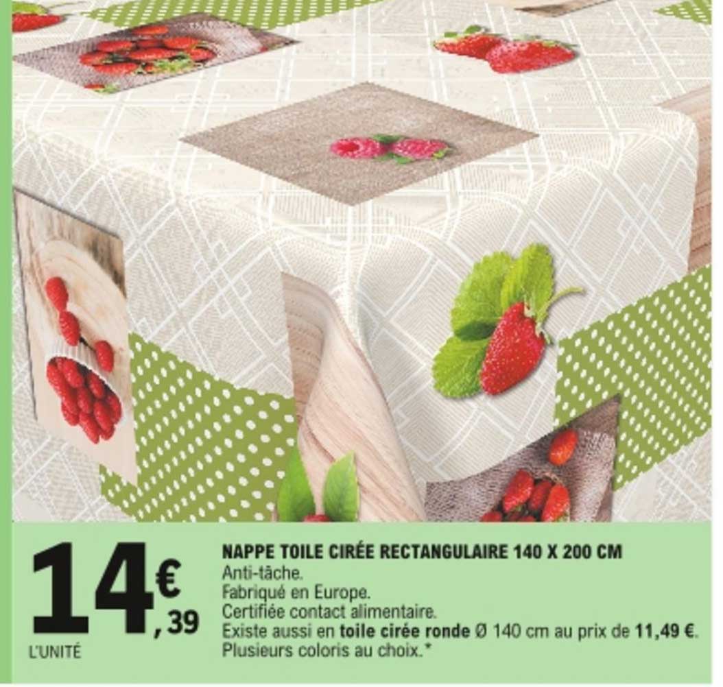 Nappe Toile Cirée Rectangulaire 140 X 200 Cm
