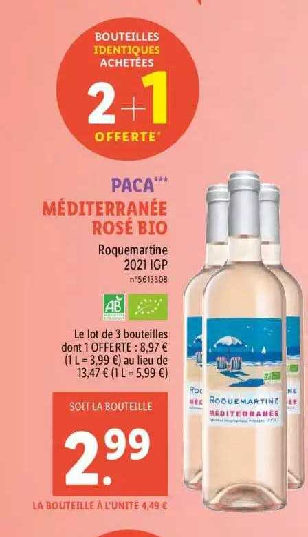 paca méditerranée rosé bio roquemartine 2021 igp