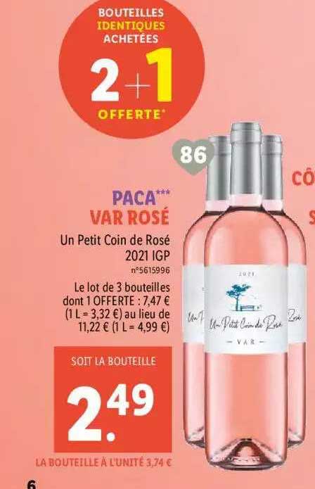 paca var rosé un petit coin de rosé 2021 igp