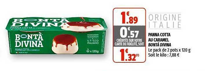 panna cotta au caramel bontà divina