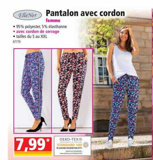 Pantalon Avec Cordon Femme ElleNor