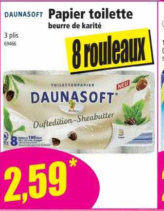 Papier Toilette Beurre De Karité Daunasoft