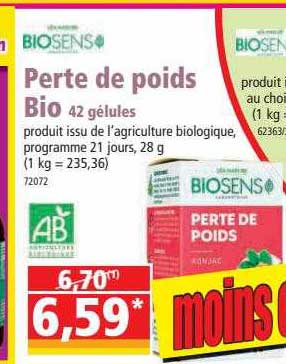perte de poids bio 42 gélules biosens