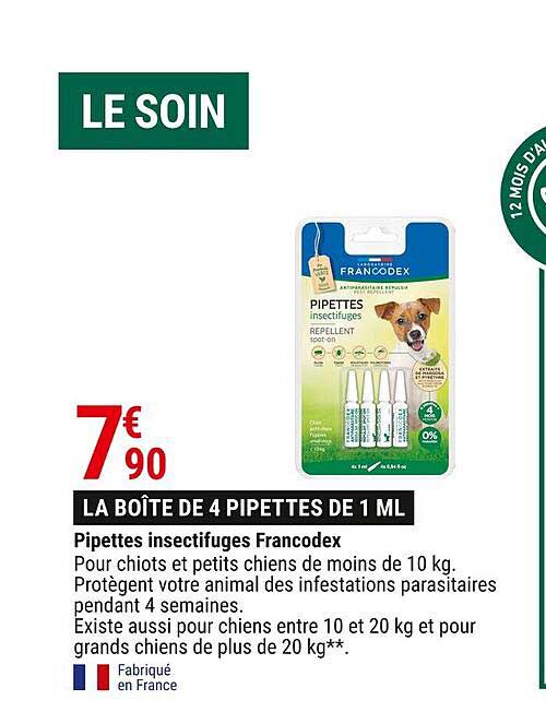 pipettes insectifuges francodex