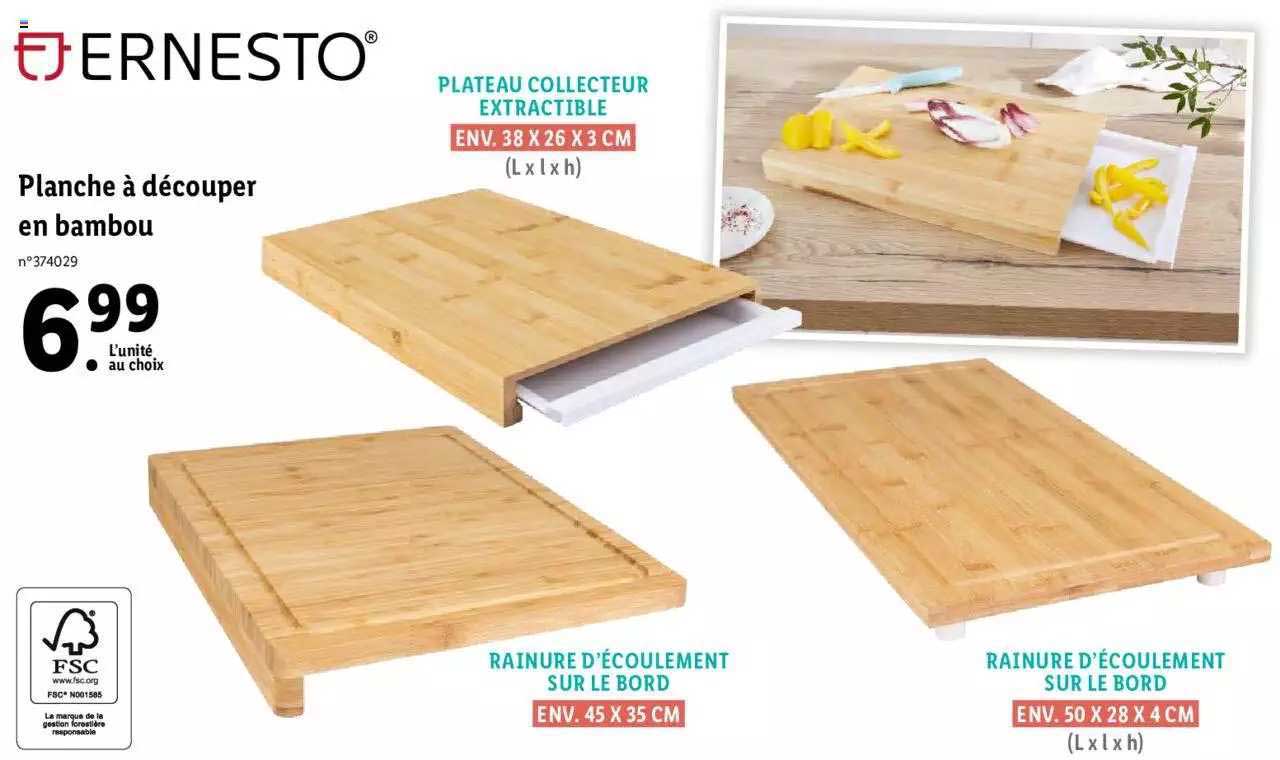 Planche à Découper En Bambou Ernesto