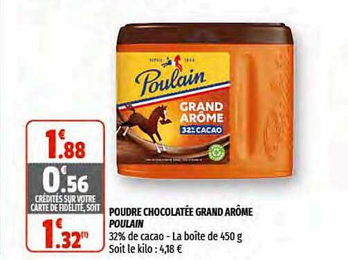 poudre chocolatée grand arôme poulain