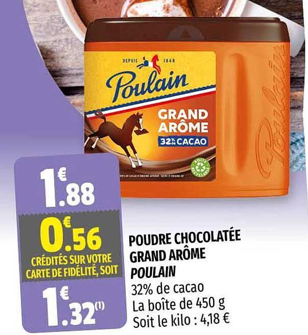 poudre chocolatée grand arôme poulain