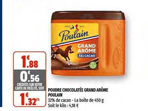 poudre chocolatée grand arôme poulain