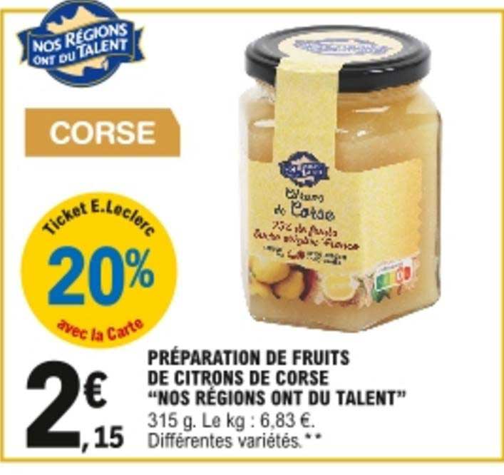 préparation de fruits de citrons de corse "nos régions ont du talent"