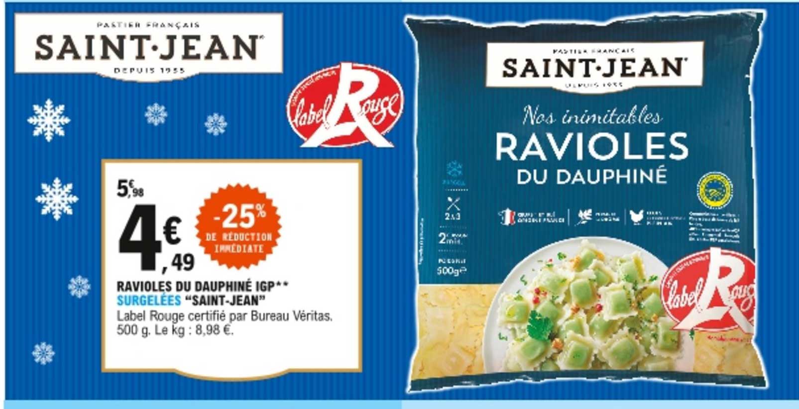 ravioles du dauphiné igp surgelées "saint-jean"
