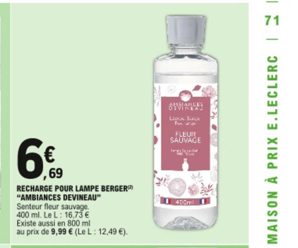 recharge pour lampe berger "ambiances devineau"