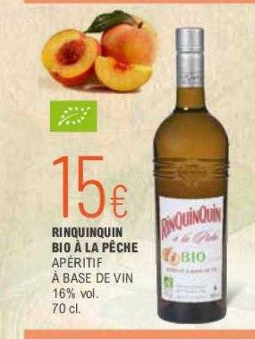 rinquinquin bio à la pêche apéritif à base de vin