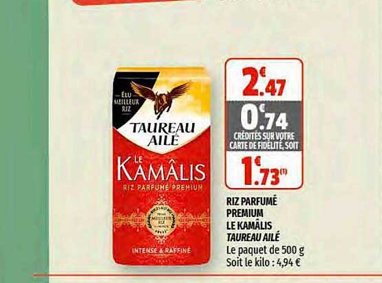 riz parfumé premium le kamâlis premium taureau ailé