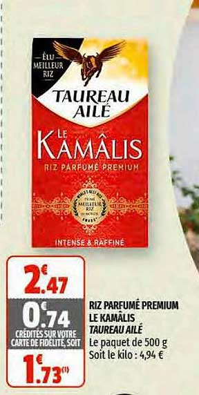 riz parfumé premium le kamâlis taureau ailé