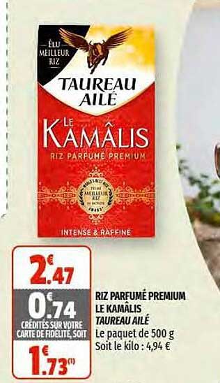 riz parfumé premium le kamâlis taureau ailé