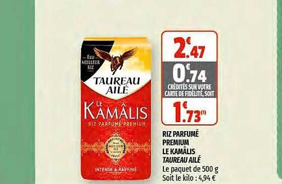 riz parfumé premium le kamâlis taureau ailé