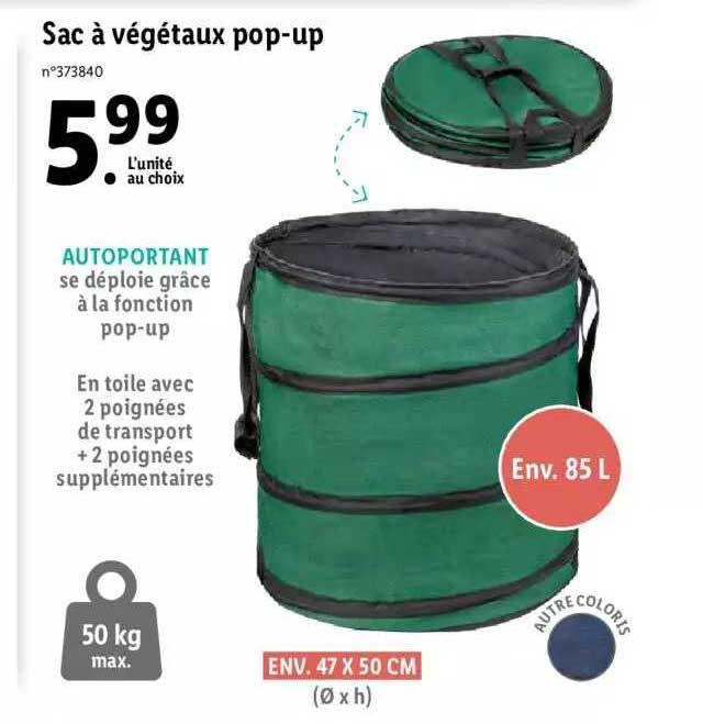 sac à végétaux pop-up