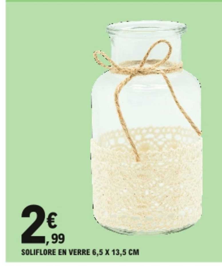 soliflore en verre 6,5 x 13,5 cm