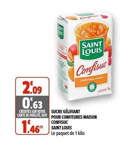 sucre gélifiant pour confitures maison confisuc saint louis