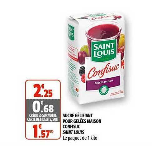 sucre gélifiant pour gelées maison confisuc saint louis
