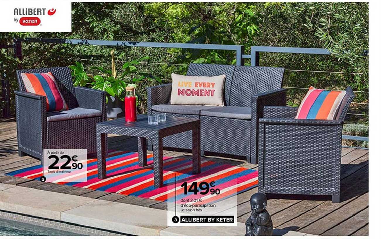 tapis d'extérieur, le salon bas allibert by keter
