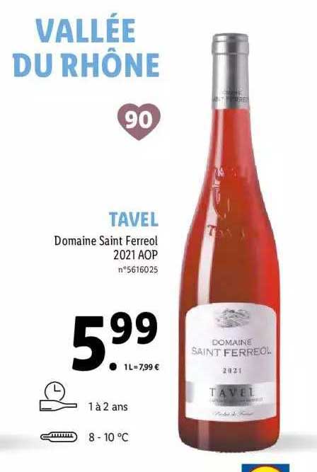 tavel domaine saint ferreol 2021 aop