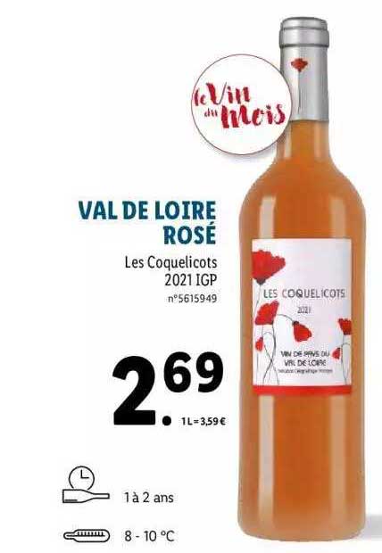 val de loire rosé les coquelicots 2021 igp