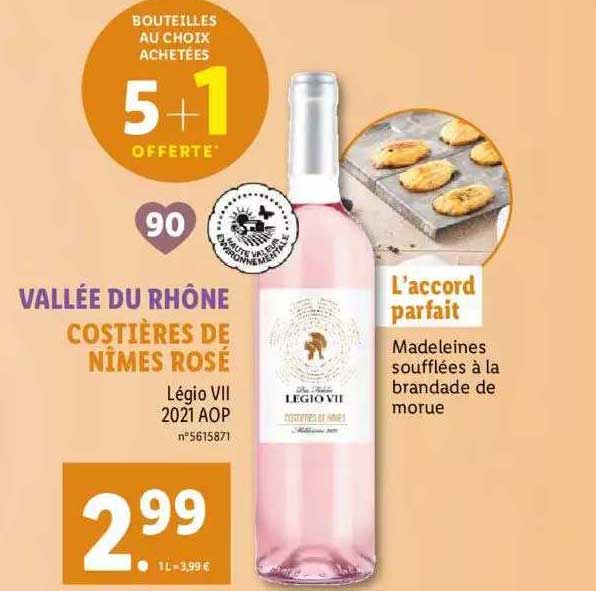 vallée du rhône costières de nîmes rosé légio Vii 2021 aop