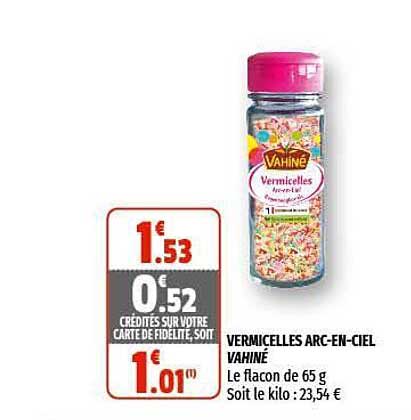 vermicelles arc-en-ciel vahiné